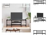 Mobile Tv Vidaxl Nero 121X35X45 Cm Materiale A Base Di Legno E Ferro - Mobili Tv