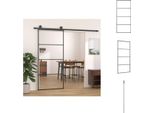 Vidaxl Porta Scorrevole In Alluminio E Vetro Esg 90X205 Cm Nero - Porte D'ingresso