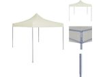 Vidaxl Tenda Professionale Per Feste Pieghevole 2×2 M Acciaio Crema - Padiglioni E Tende Per Feste