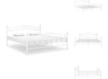 Letto Vidaxl In Metallo Bianco 180X200 Cm - Letti E Reti
