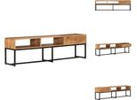 Mobile Tv Vidaxl 160X30X45 Cm In Legno Massiccio Di Acacia - Mobili Tv