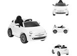 Vidaxl Auto Elettrica Per Bambini Fiat 500 Bianca - Girello, Auto A Spinta E A Pedale