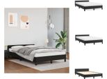 Vidaxl Struttura Letto Con Testiera Nera 120X200 Cm In Pelle Finta - Letti E Strutture Letto