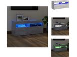 Mobile Tv Vidaxl Con Luci Led Grigio Cemento 90X35X40 Cm - Mobili Tv