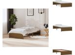 Vidaxl Letto In Legno Massiccio Marrone Miele 90X200 Cm - Letti E Strutture Letto