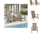Vidaxl Sedie Da Giardino Adirondack 2 Pz. Polipropilene Marrone Chiaro - Sedie Da Giardino