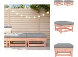 Vidaxl Sgabello Da Giardino Con Cuscino 2 Pz. Legno Massiccio Di Abete Douglas - Elementi Per Divani Da Giardino
