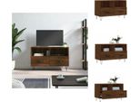 Vidaxl Mobile Tv Marrone Effetto Rovere 80X36X50 Cm Materiale A Base Di Legno - Mobili Tv