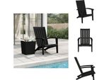 Vidaxl Sedia Da Giardino Adirondack In Polipropilene Nero - Sedie Da Giardino