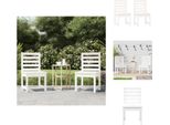 Vidaxl Sedie Da Giardino 2 Pz. Bianco 40,5X48X91,5 Cm In Legno Di Pino Massiccio - Sedie Da Giardino