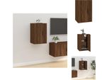 Vidaxl Mobile Tv A Parete Effetto Rovere Marrone 40X34,5X60 Cm - Mobili Tv