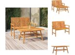 Vidaxl Set Salotto Da Giardino 2 Pezzi In Legno Massiccio Di Acacia - Panche Da Giardino