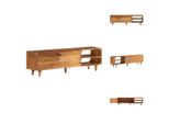 Mobile Tv Vidaxl In Legno Massiccio Di Acacia Finitura Miele 140X30X40 Cm - Mobili Tv