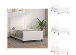 Vidaxl Struttura Letto Con Testiera Bianca 90X200 Cm In Pelle Finta - Letti E Strutture Letto