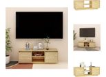 Mobile Tv Vidaxl 110X30X40 Cm In Legno Di Pino Massiccio - Mobili Tv