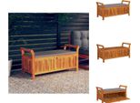 Vidaxl Panca Da Giardino Con Cuscini 126 Cm In Legno Massiccio Di Acacia - Panche Da Giardino