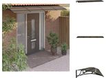 Vidaxl Tettoia Per Porte Nera 350X80 Cm In Policarbonato - Tende Da Sole