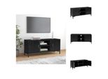 Mobile Tv Vidaxl Nero 110X35X48 Cm In Legno Di Pino Massiccio - Mobili Tv