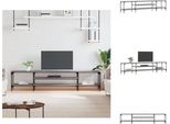 Mobile Tv Vidaxl Grigio Sonoma 201X35X45 Cm In Legno E Ferro - Mobili Tv
