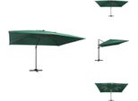 Vidaxl Ombrellone A Semaforo Con Luci Led E Palo In Alluminio 400X300 Cm Verde - Ombrelloni E Tende Da Sole