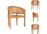Vidaxl Banana Sedia In Legno Massiccio Teak - Sedie Da Giardino
