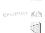 Vidaxl Cuccia Per Cani Silver 20 M² In Acciaio - Cucce Per Cani E Recinti