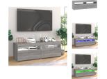 Vidaxl Mobili Tv 2 Pezzi Con Luci Led Grigio Sonoma 60X35X40 Cm - Mobili Tv