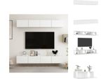 Vidaxl Mobili Tv 4 Pz. Bianco 100X30X30 Cm In Legno - Mobili Tv