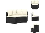 Vidaxl Set Di Divani Da Giardino 2 Pezzi Con Cuscini In Poly Rattan Nero - Divani Da Giardino