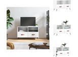 Vidaxl Mobile Tv Bianco Lucido 80X36X50 Cm Materiale A Base Di Legno - Mobili Tv