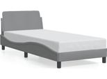 Vidaxl Struttura Letto "Dover"" Grigio Chiaro 90X200 Cm Tessuto"