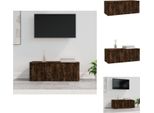 Mobile Tv Vidaxl Rovere Fumé 80X34X30 Cm Materiale A Base Di Legno - Mobili Tv
