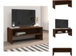 Mobile Tv Vidaxl Look Rovere Marrone 100X40X40 Cm Materiale A Base Di Legno - Mobili Tv