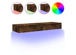Mobili Tv Con Luci Led 2 Pz. Rovere Fumé 60X35X15,5 Cm