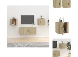 Vidaxl Pareti Tv 2 Pezzi Rovere Sonoma 40X34,5X40 Cm - Mobili Tv