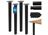 Kotarbau® Gambe Per Tavoli In Metallo Nero Set Di 4 Ø 60 Mm H: 71 Cm Gambe Per Scrivania Gambe Per Tavoli In Metallo Nero Gambe Per Tavoli In Acciaio Nero Gambe Per Tavoli Alte 74,5 Cm Gambe Per Mobili Gambe Per Scrivania