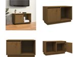 Vidaxl Mobile Tv Marrone Miele 74X35X44 Cm In Legno Di Pino Massiccio - Mobile Tv - Mobili Tv - Porta Tv - Mobili Tv