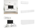 Vidaxl Mobili Tv 3 Pz. Legno Ingegnerizzato Bianco - Mobile Tv - Mobili Tv - Mobile Tv Sospeso - Mobili Tv Sospesi