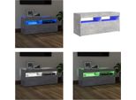 Mobile Tv Vidaxl Con Luci Led Grigio Cemento 90X35X40 Cm - Mobile Tv - Mobili Tv - Mobile Tv Con Led - Mobili Tv