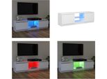 Vidaxl Mobile Tv Con Luci Led Bianco 120X30X35,5 Cm - Mobile Tv - Mobili Tv - Mobile Tv Con Led - Mobili Tv