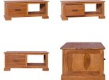 Mobile Tv Vidaxl 90X50X37 Cm In Teak Massiccio - Mobile Tv - Credenza - Credenze - Mobile Laterale