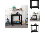 Vidaxl Banco Da Lavoro Nero 80X50X80 Cm In Legno Massiccio Di Pino - Banchi Da Lavoro
