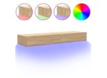 Vidaxl Mobili Tv Con Luci Led 2 Pezzi Rovere Sonoma 60X35X15,5 Cm