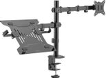 Logilink BP0175 Braccio Per Monitor Logilink Con Supporto Per Notebook, Nero