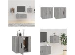 Vidaxl Mobili Tv A Parete 2 Pz. Grigio Sonoma 40X34,5X40 Cm - Mobile Tv A Parete - Mobile Tv A Parete - Mobile Tv - Console Tv