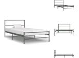 Vidaxl Struttura Letto In Metallo Grigio 90×200 Cm - Letti E Strutture Letto