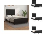 Vidaxl Struttura Letto Con Testiera Nera 120X200 Cm In Pelle Finta - Letti E Strutture Letto