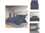 Vidaxl Set Di Biancheria Da Letto Antracite 155X220 Cm In Cotone - Copripiumino
