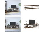 Mobile Tv Vidaxl Rovere Fumé 200X30X50 Cm Materiale A Base Di Legno E Metallo - Mobile Tv - Mobili Tv - Porta Tv - Mobili Tv