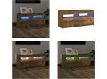 Vidaxl Mobile Tv Con Luci Led Rovere Fumé 90X35X40 Cm - Mobile Tv - Mobili Tv - Mobili Tv - Porta Tv
